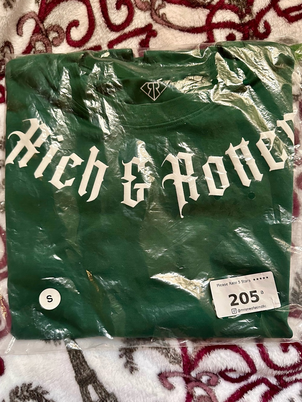 Rich & Rotten Green Graphic Tee Size Small In Original Packaging